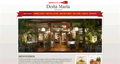 Desktop Screenshot of donamariarestaurante.com