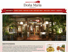 Tablet Screenshot of donamariarestaurante.com